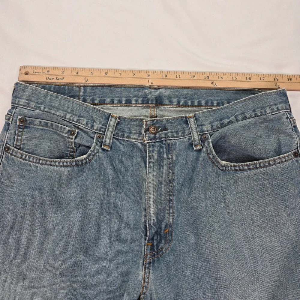Levis 559 Relaxed Straight Jeans Mens 36x31 Light‎ Wash Blue Denim 00559-0733